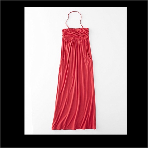 Romantic SOFT Cotton Maxi Halter Summer Jersey Dress Strap Garnet Hill Cozy - Picture 3 of 6